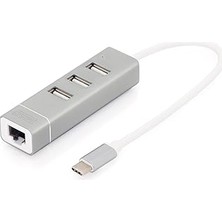 Belirtilmemiş Digitus DA-70253 USB Type-C 3-Port Hub + Hizli Ethernet Lan Cevirici