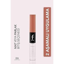 Belirtilmemiş Duoglam Yüksek Pigmentli Kremsi Likit Ruj & Kalıcı Dudak Parlatıcısı 004 Perfect Touc