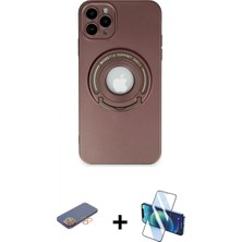 Pileli Store Pilelistore™ iPhone 12 Pro Kılıf Eksen Klasik Prime - Siyah 3D Antistatik Cam Ekran Koruyucu + Renkli Kamera Lens Koruma Cam - Tu