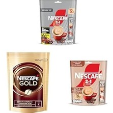 Belirtilmemiş 2'si 1 Arada Çözünebilir Kahve Karışımı 10'lu Paket x 3, Gold Çözünebilir Kahve Eko