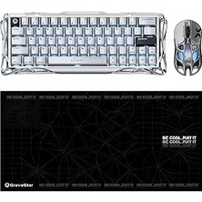 Belirtilmemiş Gravastar V60 Manyetik Kablolu Klavye, Xpro Kablosuz Optik Mouse Mousepad Seti