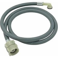 Belirtilmemiş Çamaşır Makinesi Temiz Su Giriş Hortumu 1.5 M 90° Dirsekli Universal Bağlantı, Dayanıklı Pvc Gri Ma