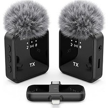 Belirtilmemiş Rongep [2'li Kablosuz Yaka Mikrofonu] Iphone/android Telefonlar/type-C Girişli Pc'ler Için Type-C/l
