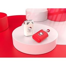 Belirtilmemiş Miniso Sanrio Hello Kitty Elma Koleksiyonu Taşıma Kutulu Silikon Pipet