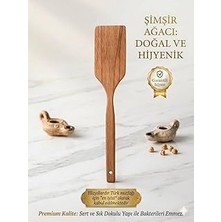Belirtilmemiş Şimşir Ahşap Spatula, Doğal Hijyenik, Bakteri Barındırmaz, 6X30 Cm, Pilav Kaşığı Yemek Çeviri