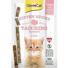 Belirtilmemiş Gimcat Sticks Kitten Ödül Çubukları, Hindili, Yavru Kedi, 3 Çubuk, 32 G