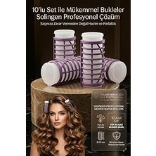 Belirtilmemiş Transformacion 10'lu Isıtmalı Sulu Bigudi - Saç Dostu, Pratik, Profesyonel Bukleler Dalgalar Sol