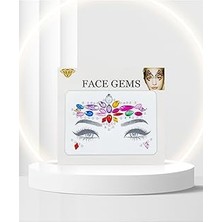 Belirtilmemiş Bearpear Rainbow Kendinden Yapışkanlı Kristal Yüz Taşı Face Sticker