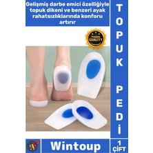 Wintoup #topukpedi Konfor Pedi Mavi Destek Bölgesi Ortopedik Yumuşak Tabanlık Darbe Emici Topuk Silikonu