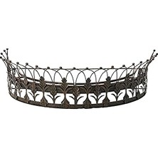 Belirtilmemiş Creative Co-Op Rust Metal Curtain Crown