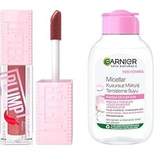 Belirtilmemiş New York Lifter Plump Dudak Parlatıcısı- 005 Peach Fever & Micellar Kusursuz Mak