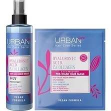Belirtilmemiş Hyaluronik Asit & Kolajen Kuru Cansız Saçlara Özel Sıvı Krem Maske Set-Vegan