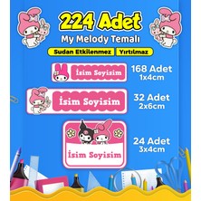 Sb Store Okul Kreş Kişiye Özel Isim Etiket Seti My Melody Temalı - Model 701