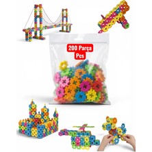 Üçgen Toys Building Blocks 200 Parça Eğitici Yapı Taşı Seti+Fermuarlı Torbada+3yaş+Montessori Oyuncak+Renkleri Birleştirilebilir+Yapı Seti