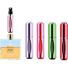 Belirtilmemiş Kyrotech 4 Adet Taşınabilir Mini Parfüm Atomizer Şişesi – 5 ml Yeniden Doldurulabilir Seyahat Parfü