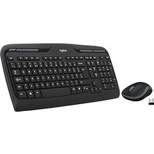 Belirtilmemiş MK330 Kablosuz Klavye Mouse Seti, Multimedya Tuşları, Sıvı Dökülmesine Dayanıklı, 10 M