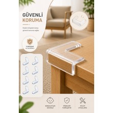 Sayarmarkt Şeffaf Silikon Mobilya Koruyucu 8 Adet - Masa Kenarı ve Köşe Güvenlik Aparatı