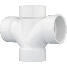 Belirtilmemiş Charlotte Pipe 3 Dwv Çift Sıhhi Tee Dwv (Yağmur, Atık Havalandırma) (1 Birim Parça)