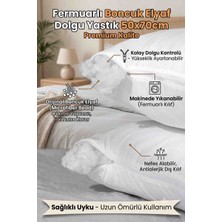 Öztürk Konsept Birinci Kalite Boncuk Elyaf Yastık 50X70 cm Pamuklu Fermuarlı Dolgun ve Konforlunefes Alabilen Pamuk Kumaşlı Boncuk Elyaf Yastık 50X70 Çökme Yapmayan Fermuarlı Model
