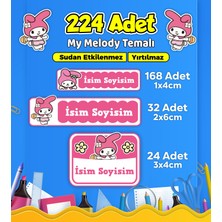 Sb Store Okul Kreş Kişiye Özel Isim Etiket Seti My Melody Temalı - Model 705