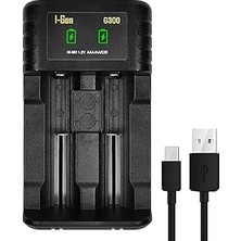 Belirtilmemiş I-Gen Batteries G300 Akıllı Ni-Mh Pil Şarj Cihazı, Type-C Girişli 2 Slot Hızlı Şarj Aleti, Aa / Aaa