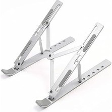 Belirtilmemiş Mallart® Full Alüminyum Katlanabilir Laptop Standı - Taşınabilir Dizüstü Bilgisayar Yükseltici, 6 K