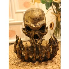 Hira Sanat Skull & Claws Gold Eskitmeli Geri Akış Tütsülük
