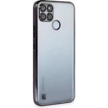 Renas Store Newface Realme C25Y Kılıf Razer Lensli Silikon - Siyah