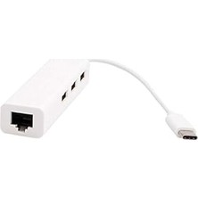 Belirtilmemiş Alfais AL-4693 USB 3.1 Type C Hub Ethernet Çevirici Dönüştürücü Adaptör, ‎34 x 17 x 4.2 Cm, Usb/typ