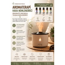 Sayarmarkt LED Alev Görünümlü Ultrasonik Hava Nemlendirici