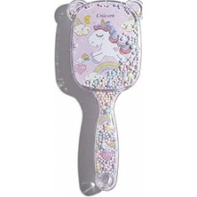 Belirtilmemiş Arvale Unicorn Temalı Shaker Saç Fırçası Hareketli Renkli Boncuklu Çocuk Tarağı Kız Çocuk Saç Bakım