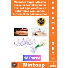 Wintoup #hacamatseti Klinik Tipi Masaj Terapi Ağrı Giderici Pompalı Vakumlu Hacamat Kupa Seti 12 Parça