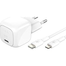 Belirtilmemiş Belkin Boostcharge 30W Kompakt Duvar Şarj Cihazı, Usb-C Power Delivery Hızlı Şarj, Iphone, Galaxy,