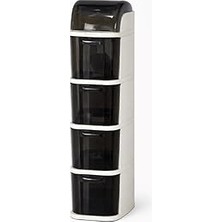 Belirtilmemiş Mallart® 4 Katlı Slim Tekerlekli Düzenleyici Raf - 41X20X94,5 cm Çok Amaçlı Mutfak Banyo Dolabı,