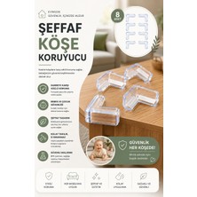Sayarmarkt 4 Adet Şeffaf Köşe Koruma Aparatı - Masa, Sehpa ve Mobilyalar Için Güvenlik Çözümü