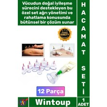 Wintoup #hacamatseti Masaj Terapi Ağrı Giderici Profesyonel Pompalı 12 Parça Vakumlu Hacamat Kupa Seti