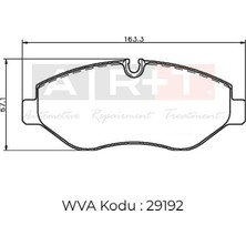 Universal Disk Fren Balatası Ön Mercedes Benz M-Class 05> Sprınter  Vıano 03> Vıto 03> Vıto /
