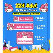 Sb Store Okul Kreş Kişiye Özel Isim Etiket Seti My Melody Temalı - Model 707