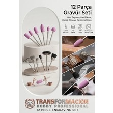 Transformacion Profesyonel 12 Parça Gravür Seti - Mini Taşlama, Pas Sökme, Çapak Alma ve Parlatma Uçları 723314