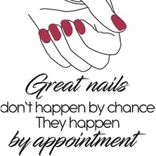 Belirtilmemiş Great Nails Don't Happen By Chance Nail Artist Nail Tech: Dot Grid Notebook/journal (6” x 9”) Great