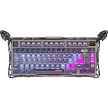 Gravastar Mercury K1 Pro Rgb Kablosuz Mekanik Gaming Klavye, Türkçe Q , Special Edition, Cyberpunk-Gs-K1-Pro-Cblk-Tr