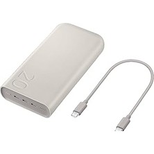 Belirtilmemiş 20000 Mah 45 Watt Powerbank, Hızlı Şarj, Pd 2.0, 3 Çıkışlı, Kablo Dahil, Bej, 2024 Model