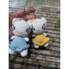 Patron Amigurimi El Örgüsü Anahtarlık Hello Kitty