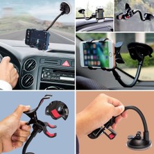 Renas Store Akrobat Cama Sabitlenen Güçlü Vakumlu 360 Derece Dönen Tüm Modellere Uyan Oto Telefon Tutucu (5528)
