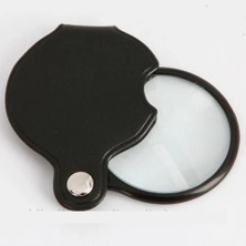 Renas Store 5X50MMMINI Büyüteç,cepte Taşınan,optik Lens Katlanabilir Deri KAPLAMAXX1051