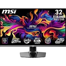 Belirtilmemiş Msi 31.5 Mpg 322URX Qd-Oled, Monitör, Uhd, 16:9 Flat, Qd-Oled, 240Hz, 0.03MS, G-Sync Compati