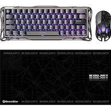 Belirtilmemiş Gravastar V60 Manyetik Kablolu Klavye, Xpro Kablosuz Optik Mouse Mousepad Seti