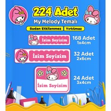Sb Store Okul Kreş Kişiye Özel Isim Etiket Seti My Melody Temalı - Model 700