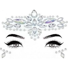 Belirtilmemiş Bearpear Lotus Figürlü Holografik Kristal Yüz Taşı Face Sticker