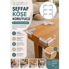 Sayarmarkt Şeffaf Masa Köşe Emniyet Koruyucu 8 Adet - Çocuk Güvenlik Koruma Seti